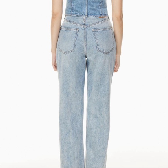 Aritzia Denim Forum Light Blue Distressed High Rise Loose Jeans | Size 26/29L - Picture 7 of 16